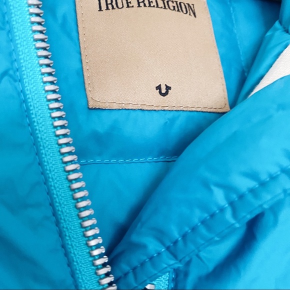 NEW TRUE RELIGION BOMBER PUFFER DOWN JACKET WINTER ESSENTIAL SZ S - Picture 4 of 6